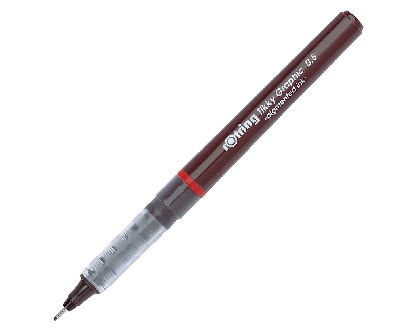 rOtring Tikky Graphic Fineliner Burgundy Ballpoint Pen 0.5mm