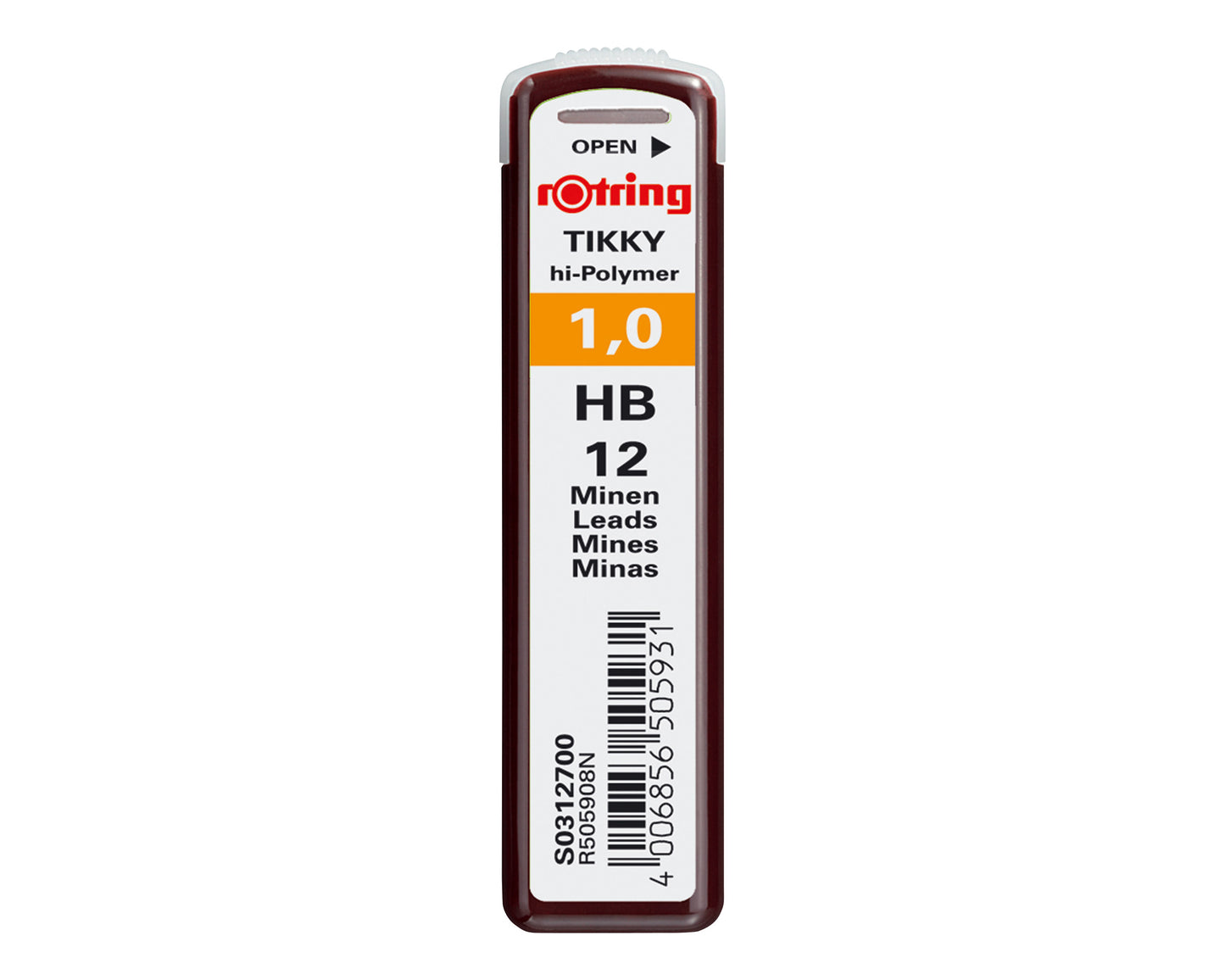 rOtring Tikky Hi-Polymer Pencil Lead 1.0mm HB - 12 pack